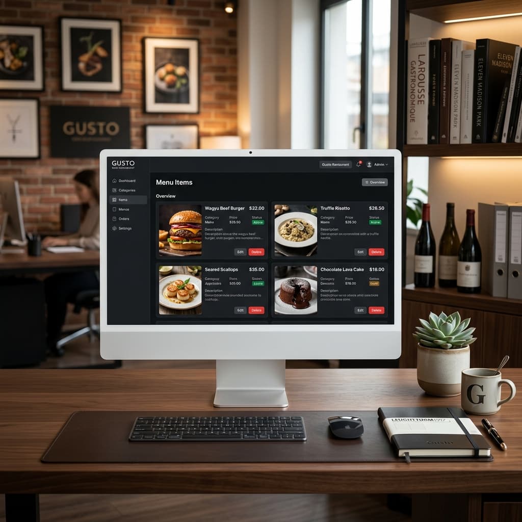 Centralized Restaurant Menu Management Cloud Dashboard